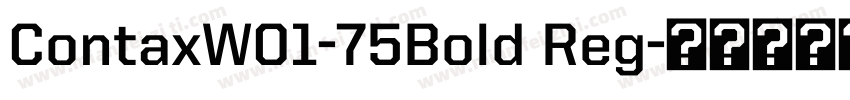 ContaxW01-75Bold Reg字体转换